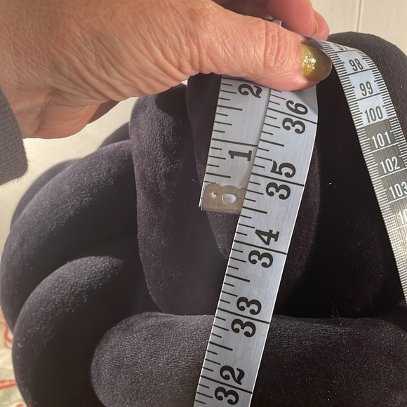 Knotted Black Throw Toss Interesting Pillow - Picture 6 of 7